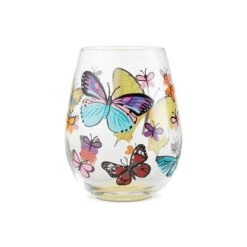 Butterfly Stemless Wine Glass, 20 Oz.(Stemless Butterfly)