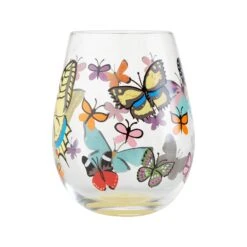 Butterfly Stemless Wine Glass, 20 Oz.(Stemless Butterfly) -Glassware Store 6004351 2