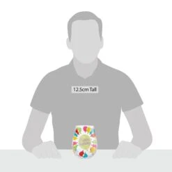 Birthday Balloons Hand-Painted Stemless Wine Glass, 20 Oz.(Birthday Balloons Hand Painted Artisan Stemless Wine Glass 20 Oz) -Glassware Store 6008682 20