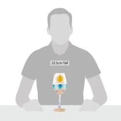 Sun On The Beach Hand-Painted Artisan Wine Glass, 15 Oz.(Sun On The Beach Hand Painted Artisan Wine Glass 15 Oz) -Glassware Store 6009213 20