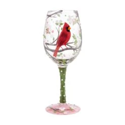 Cardinal Beauty Hand-Painted Artisan Wine Glass, 15 Oz.(Cardinal Beauty Hand Painted Artisan Wine Glass 15 Oz)