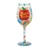 "Super Teacher" Hand-Painted Artisan Wine Glass, 15 Oz.(Super Teacher Wine Glass)
