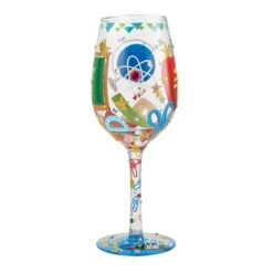 "Super Teacher" Hand-Painted Artisan Wine Glass, 15 Oz.(Super Teacher Wine Glass) 13 "Super Teacher" Hand-Painted Artisan Wine Glass, 15 Oz.(Super Teacher Wine Glass) -Glassware Store 6010154 2