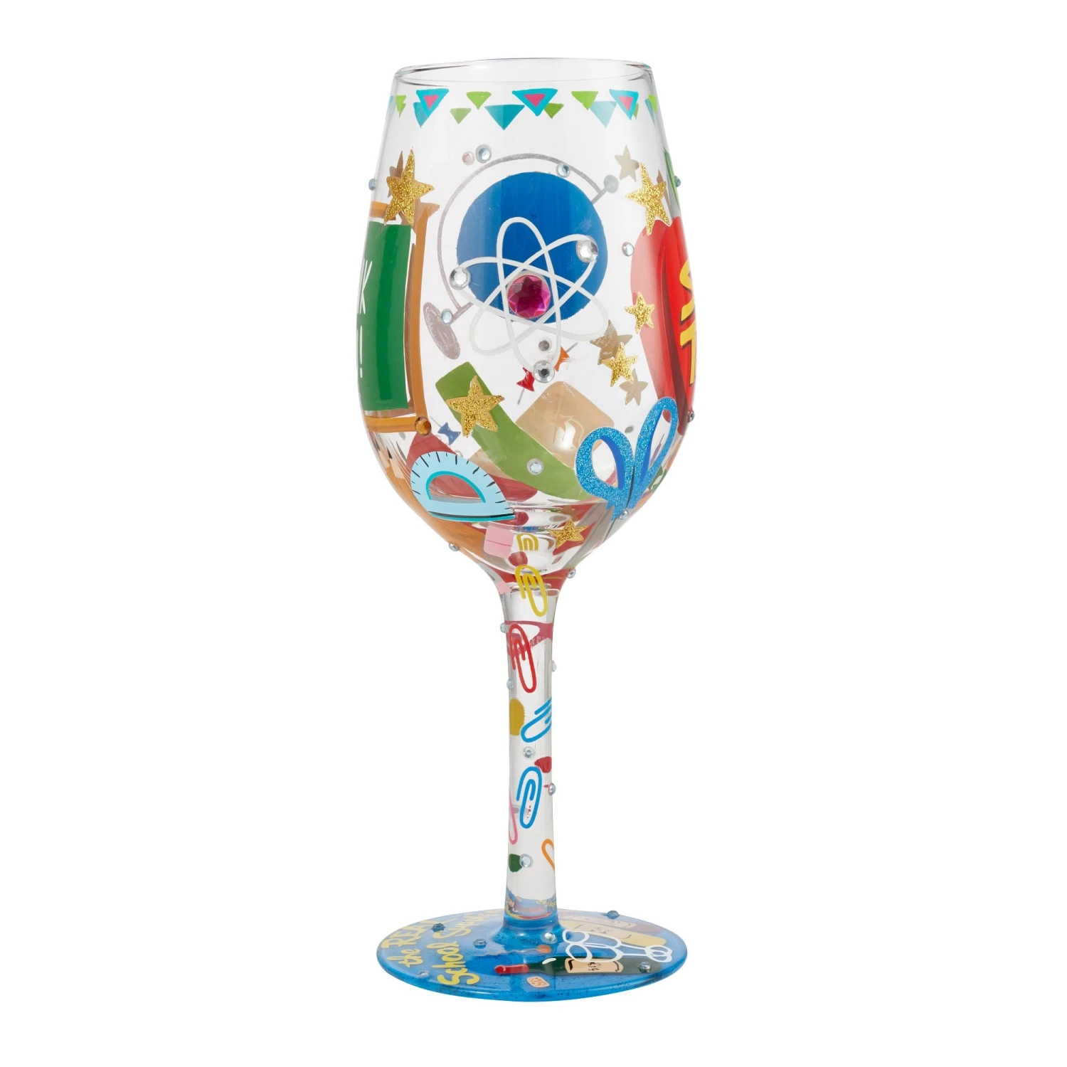 "Super Teacher" Hand-Painted Artisan Wine Glass, 15 Oz.(Super Teacher Wine Glass) 3 "Super Teacher" Hand-Painted Artisan Wine Glass, 15 Oz.(Super Teacher Wine Glass) - Image 3