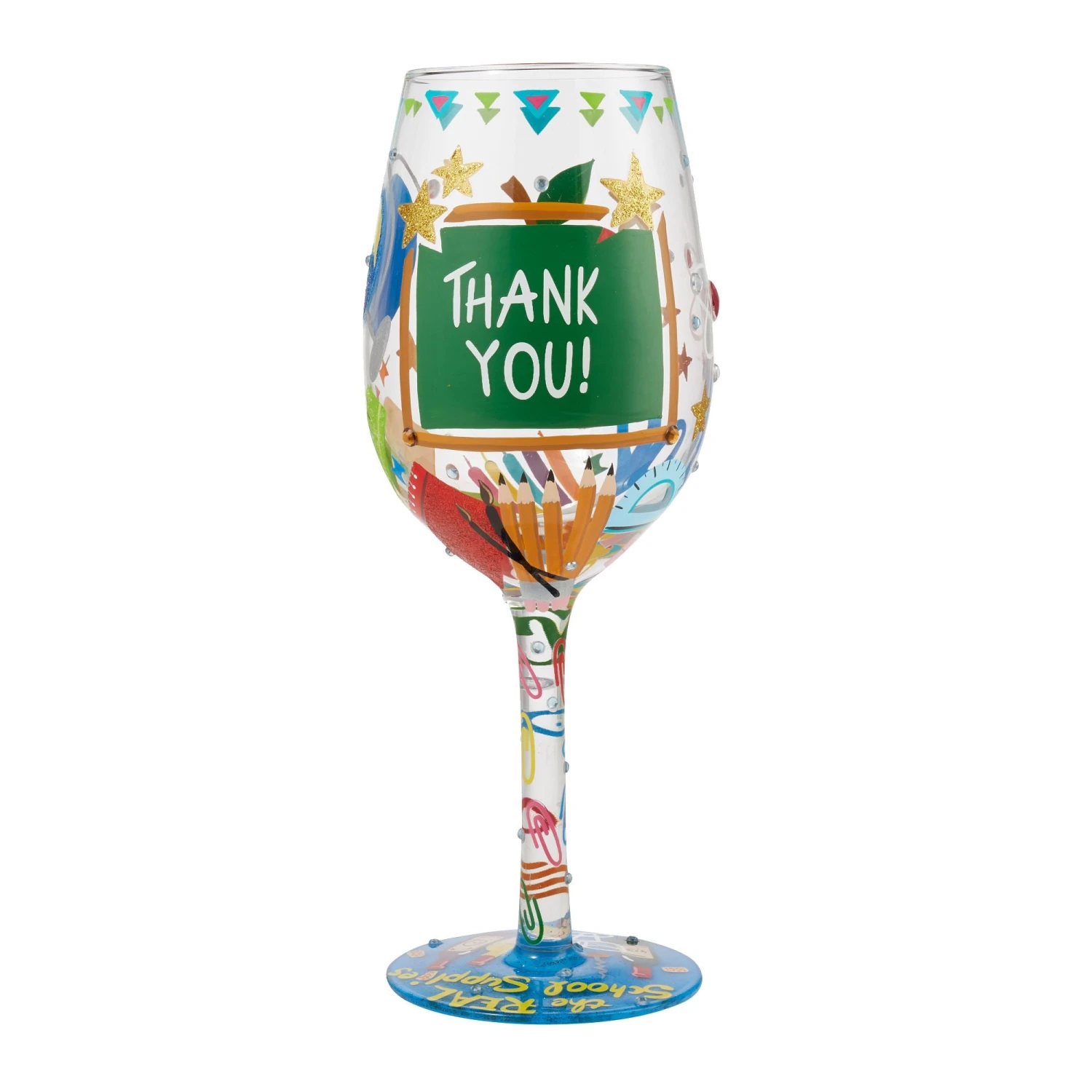 "Super Teacher" Hand-Painted Artisan Wine Glass, 15 Oz.(Super Teacher Wine Glass) 5 "Super Teacher" Hand-Painted Artisan Wine Glass, 15 Oz.(Super Teacher Wine Glass) - Image 5