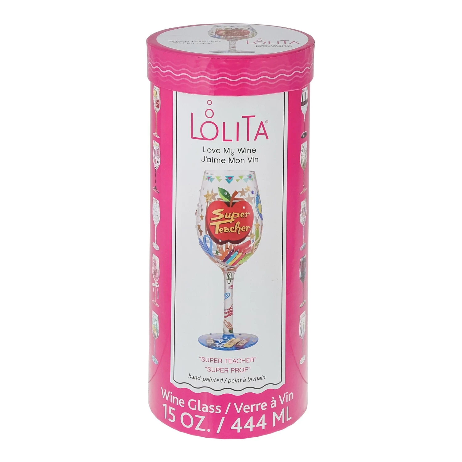 "Super Teacher" Hand-Painted Artisan Wine Glass, 15 Oz.(Super Teacher Wine Glass) 9 "Super Teacher" Hand-Painted Artisan Wine Glass, 15 Oz.(Super Teacher Wine Glass) - Image 9