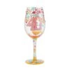 "Happy 40th Birthday" Hand-Painted Wine Glass, 15 Oz.(Happy 40th Birthday Hand Painted Wine Glass 15 Oz)