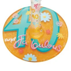 "Happy 40th Birthday" Hand-Painted Wine Glass, 15 Oz.(Happy 40th Birthday Hand Painted Wine Glass 15 Oz) 13 "Happy 40th Birthday" Hand-Painted Wine Glass, 15 Oz.(Happy 40th Birthday Hand Painted Wine Glass 15 Oz) -Glassware Store 6010249 3