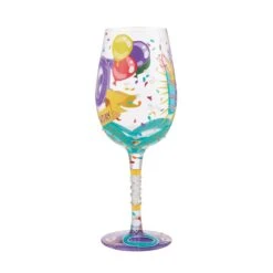 "Happy 50th Birthday" Hand-Painted Wine Glass, 15 Oz.(Happy 50th Birthday Hand Painted Wine Glass 15 Oz) -Glassware Store 6010652 4