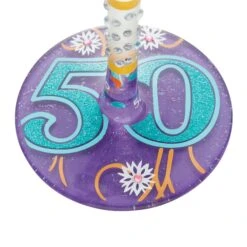 "Happy 50th Birthday" Hand-Painted Wine Glass, 15 Oz.(Happy 50th Birthday Hand Painted Wine Glass 15 Oz) -Glassware Store 6010652 5