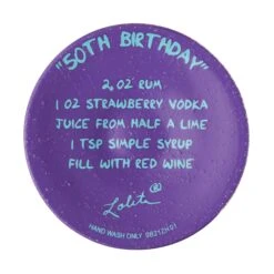 "Happy 50th Birthday" Hand-Painted Wine Glass, 15 Oz.(Happy 50th Birthday Hand Painted Wine Glass 15 Oz) -Glassware Store 6010652 6