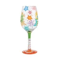 "Happy 60th Birthday" Hand-Painted Wine Glass, 15 Oz.(Happy 60th Birthday Hand Painted Wine Glass 15 Oz) -Glassware Store 6010653 2