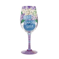"Best Grandma Ever" Hand-Painted Wine Glass, 15 Oz.(Best Grandma Ever Hand Painted Wine Glass 15 Oz)