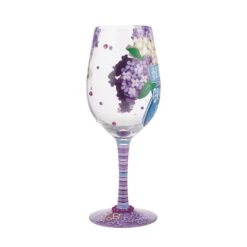 "Best Grandma Ever" Hand-Painted Wine Glass, 15 Oz.(Best Grandma Ever Hand Painted Wine Glass 15 Oz) -Glassware Store 6010658 2