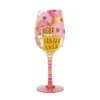 "Best Sister Ever" Hand-Painted Wine Glass, 15 Oz.(Best Sister Ever Hand Painted Wine Glass 15 Oz)