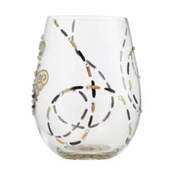 "Queen Bee" Hand-PaintedStemless Wine Glass, 20 Oz.(Queen Bee Hand Painted Stemless Wine Glass 20 Oz) -Glassware Store 6010895 4