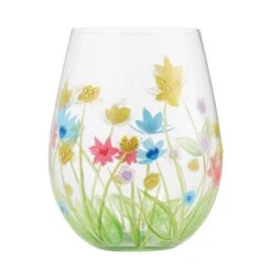 "Field Of Dreams" Hand-PaintedStemless Wine Glass, 20 Oz.(Field Of Dreams Hand Painted Stemless Wine Glass 20 Oz) -Glassware Store 6010896 2