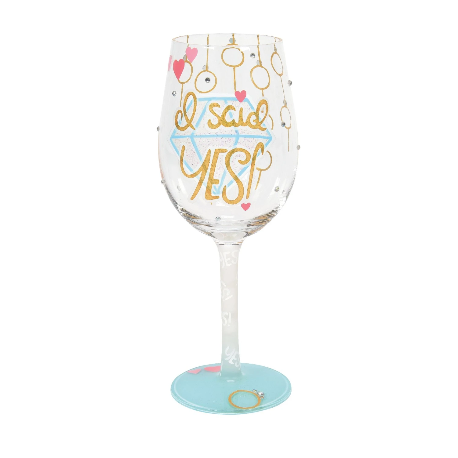 I Said Yes Hand-Painted Wine Glass, 15 Oz.(I Said Yes Hand Painted Wine Glass 15 Oz) 1 I Said Yes Hand-Painted Wine Glass, 15 Oz.(I Said Yes Hand Painted Wine Glass 15 Oz)