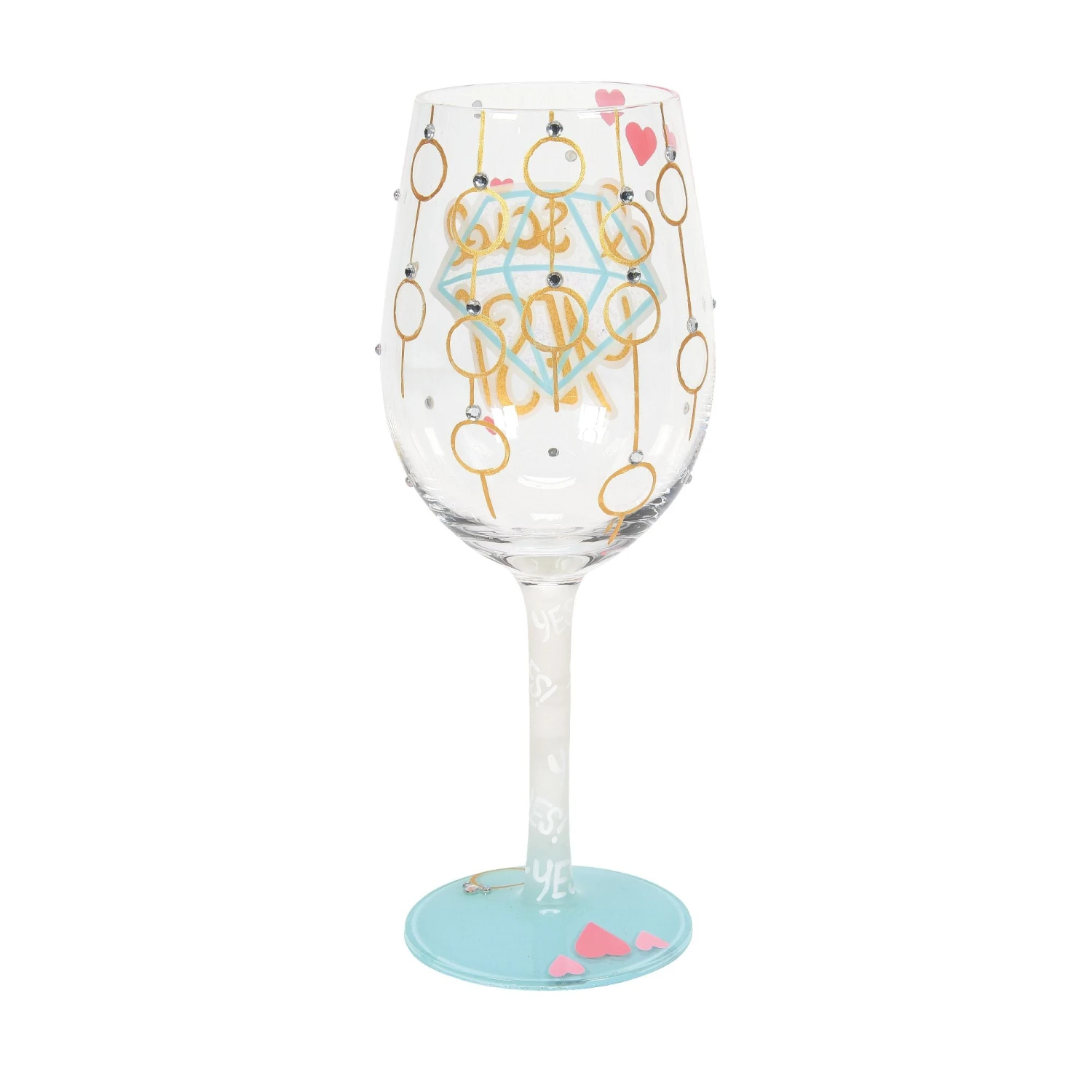I Said Yes Hand-Painted Wine Glass, 15 Oz.(I Said Yes Hand Painted Wine Glass 15 Oz) 2 I Said Yes Hand-Painted Wine Glass, 15 Oz.(I Said Yes Hand Painted Wine Glass 15 Oz) - Image 2