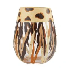 Going Native Hand-Painted Stemless Wine Glass, 20 Oz.(Going Native Hand Painted Stemless Wine Glass 20 Oz)