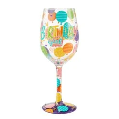 Birthday Girl Hand Painted Wine Glass(Birthday Girl Hand Painted Wine Glass)