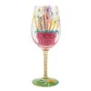 Best Teacher Ever Hand Painted Wine Glass(Best Teacher Ever Hand Painted Wine Glass)