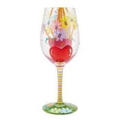 Best Teacher Ever Hand Painted Wine Glass(Best Teacher Ever Hand Painted Wine Glass) -Glassware Store 6013094 2