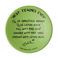 Best Teacher Ever Hand Painted Wine Glass(Best Teacher Ever Hand Painted Wine Glass) -Glassware Store 6013094 4