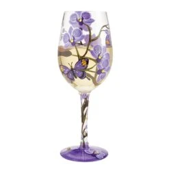 Butterfly Jubilee Hand Painted Wine Glass(Butterfly Jubilee Hand Painted Wine Glass) -Glassware Store 6013099 1
