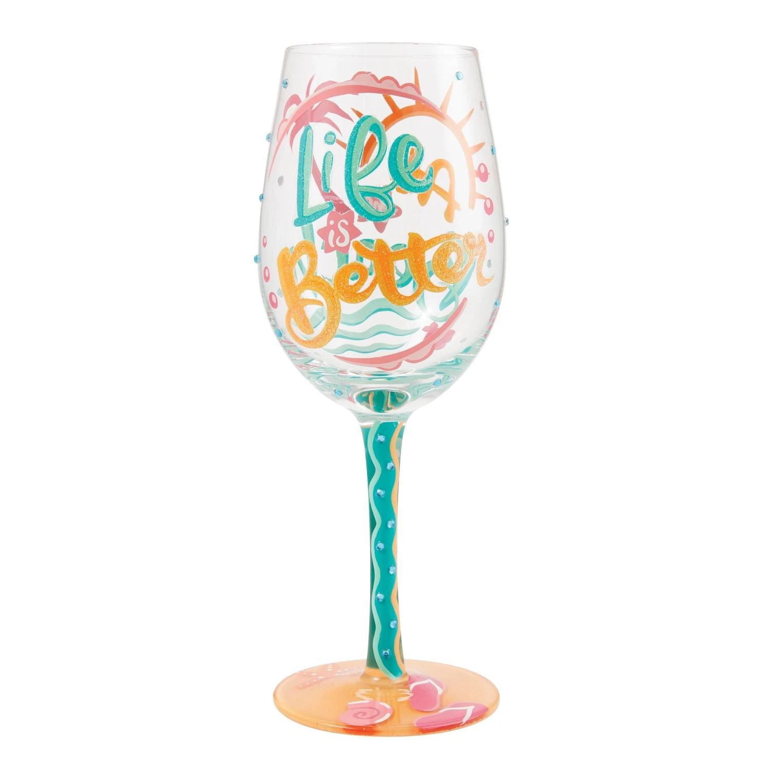 Life At The Beach Hand Painted Wine Glass(Life At The Beach Hand Painted Wine Glass) 1 Life At The Beach Hand Painted Wine Glass(Life At The Beach Hand Painted Wine Glass)