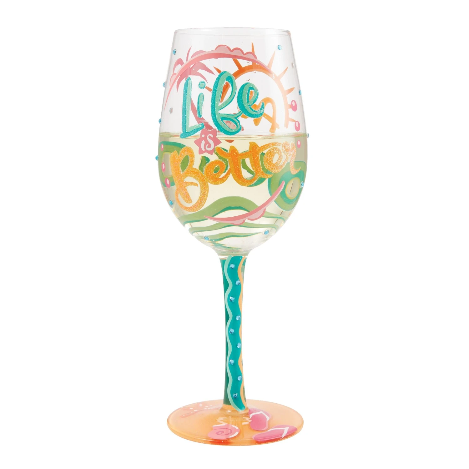 Life At The Beach Hand Painted Wine Glass(Life At The Beach Hand Painted Wine Glass) 2 Life At The Beach Hand Painted Wine Glass(Life At The Beach Hand Painted Wine Glass) - Image 2