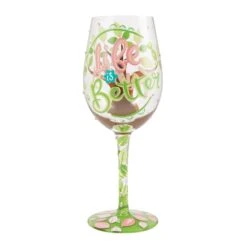 Life With Family Hand Painted Wine Glass(Life With Family Hand Painted Wine Glass)