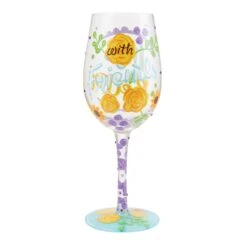 Life With Friends Hand Painted Wine Glass(Life With Friends Hand Painted Wine Glass) -Glassware Store 6014186 2