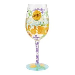 Life With Friends Hand Painted Wine Glass(Life With Friends Hand Painted Wine Glass) -Glassware Store 6014186 3