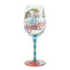 Life On Vacation Hand Painted Wine Glass(Life On Vacation Hand Painted Wine Glass)