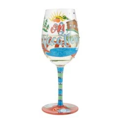 Life On Vacation Hand Painted Wine Glass(Life On Vacation Hand Painted Wine Glass) -Glassware Store 6014188 3