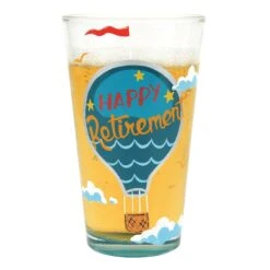 Happy Retirement Hand Painted Beer Glass(Happy Retirement Hand Painted Beer Glass)