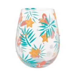 Beachful Bliss Hand Painted Stemless Wine Glass(Beachful Bliss Hand Painted Stemless Wine Glass) -Glassware Store 6014658 2