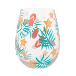 Beachful Bliss Hand Painted Stemless Wine Glass(Beachful Bliss Hand Painted Stemless Wine Glass) -Glassware Store 6014658 4