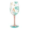 Sailboats And Sand Dollars Hand Painted Wine Glass(Sailboats And Sand Dollars Hand Painted Wine Glass)