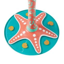 Sailboats And Sand Dollars Hand Painted Wine Glass(Sailboats And Sand Dollars Hand Painted Wine Glass) -Glassware Store 6014659 5