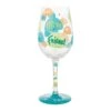 My Mom My Friend Hand Painted Wine Glass(My Mom My Friend Hand Painted Wine Glass)