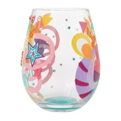 Happy 21st Birthday Hand Painted Stemless Wine Glass(Happy 21st Birthday Hand Painted Stemless Wine Glass) -Glassware Store 6015279 2