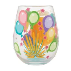 Happy 30th Birthday Hand Painted Stemless Wine Glass(Happy 30th Birthday Hand Painted Stemless Wine Glass) -Glassware Store 6015280 3