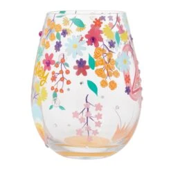 Happy 40th Birthday Hand Painted Stemless Wine Glass(Happy 40th Birthday Hand Painted Stemless Wine Glass) -Glassware Store 6015281 4