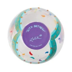 Happy 50th Birthday Hand Painted Stemless Wine Glass(Happy 50th Birthday Hand Painted Stemless Wine Glass) -Glassware Store 6015282 5