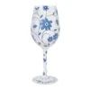 Chinoiserie Charm Hand Painted Wine Glass(Chinoiserie Charm Hand Painted Wine Glass)
