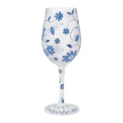 Chinoiserie Charm Hand Painted Wine Glass(Chinoiserie Charm Hand Painted Wine Glass) -Glassware Store 6015412 2