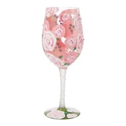 Pretty As A Peony Hand Painted Wine Glass(Pretty As A Peony Hand Painted Wine Glass) -Glassware Store 6015413 2