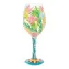 Fashion Florals Hand Painted Wine Glass(Fashion Florals Hand Painted Wine Glass)